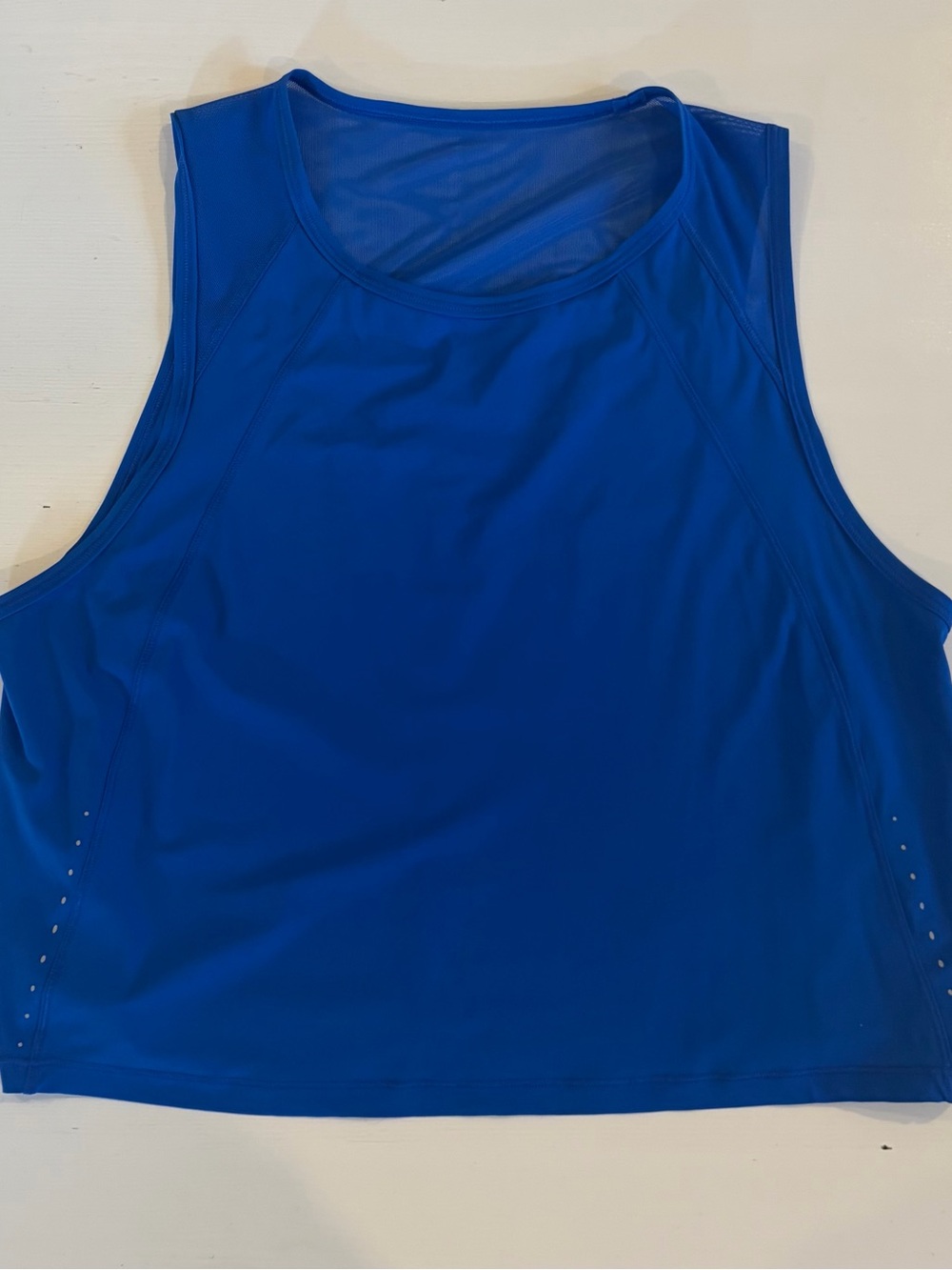 lululemon Royal Blue Performance Cropped Tank Top
